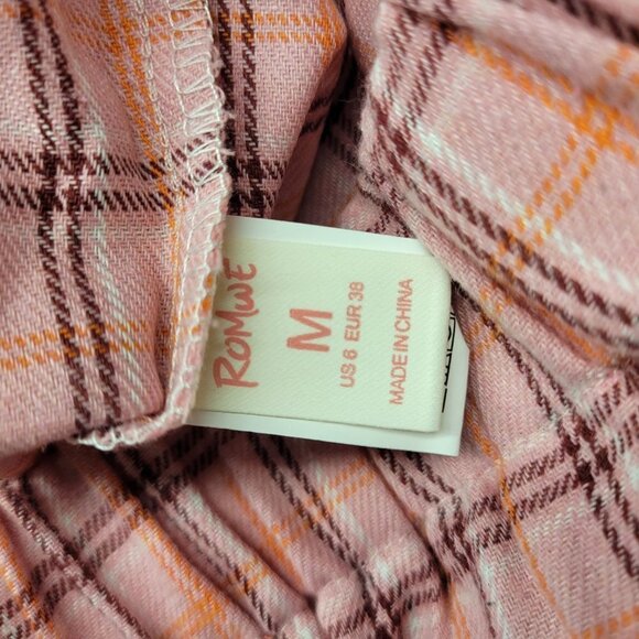 ROMWE Check High Waist Shorts - Picture 4 of 4